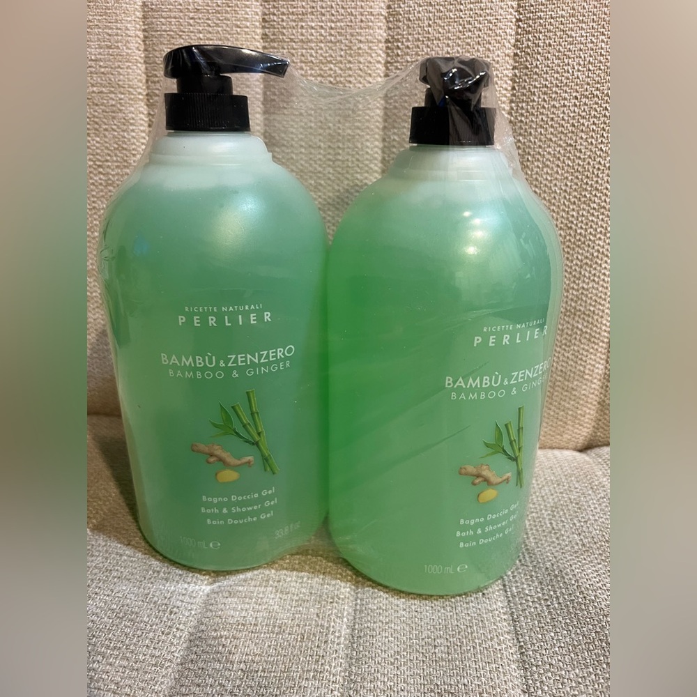 Perlier Bamboo & Ginger 1L Bath and Shower Gel 2-pack - New & Sealed